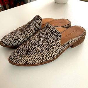 Madewell Frances mule in spotted calf - size 7.5- EUC